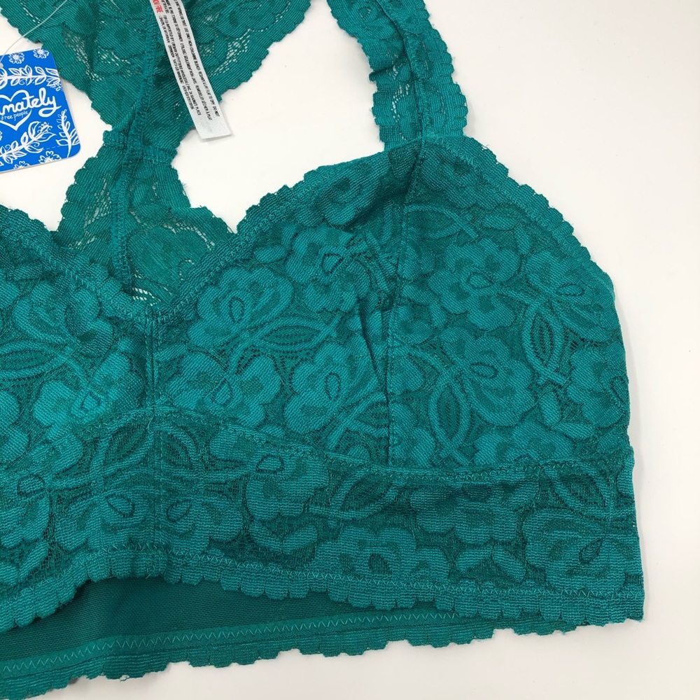 Free People Galloon Lace Racerback Bralette Green - Picture 6 of 11